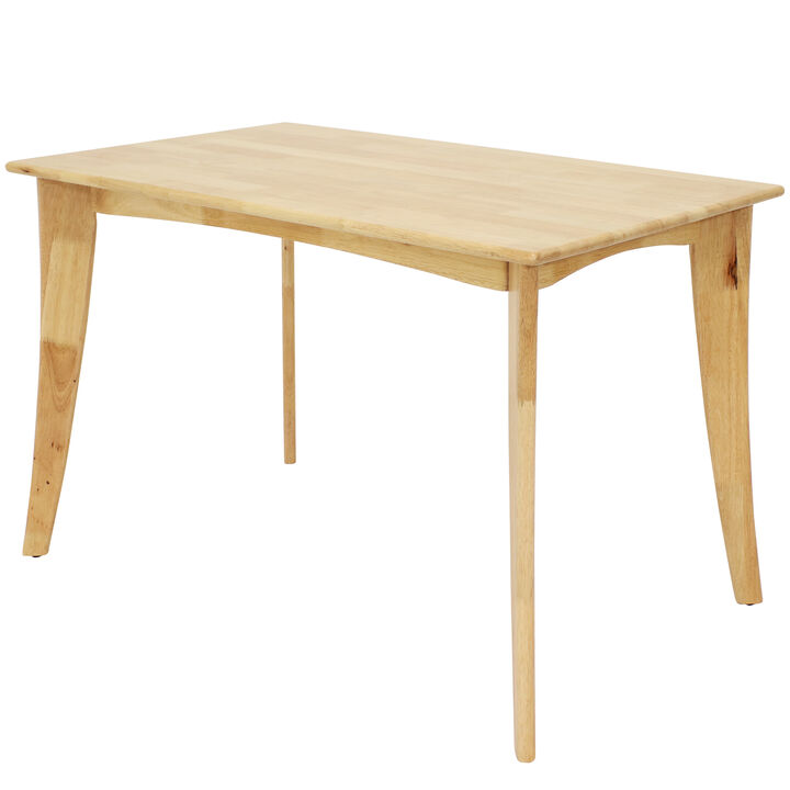 Sunnydaze James 4 ft Wooden Mid-Century Modern Dining Table - Natural