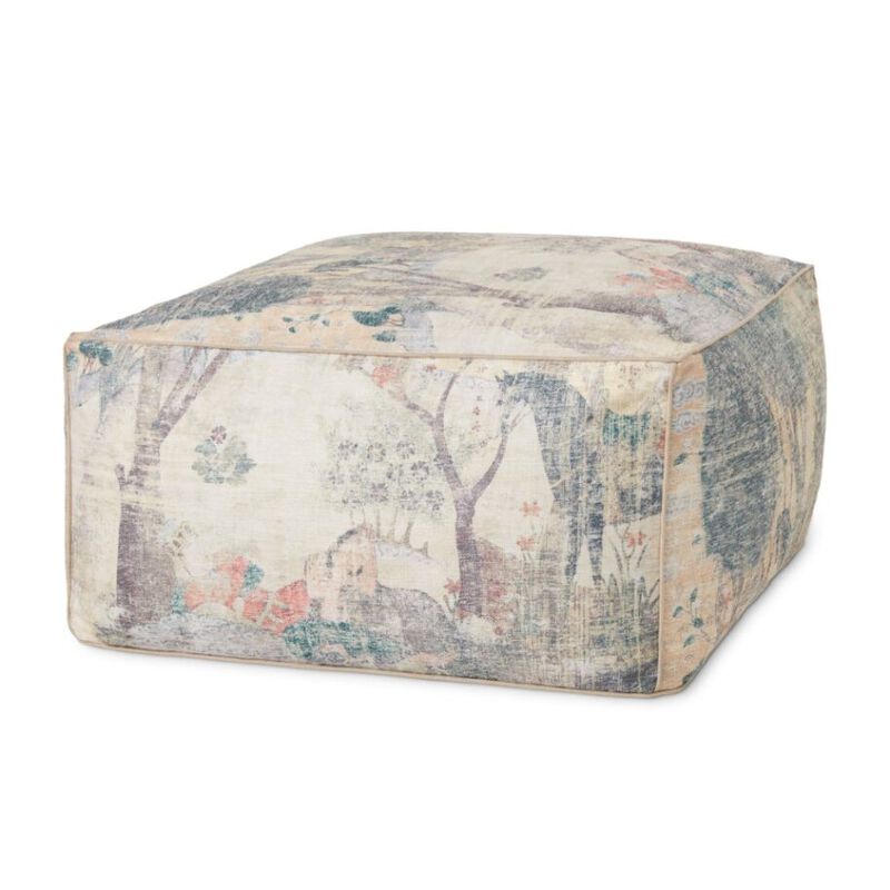 Poufs LPF0032 Blue / Multi 36"W x 36"D x 17"H