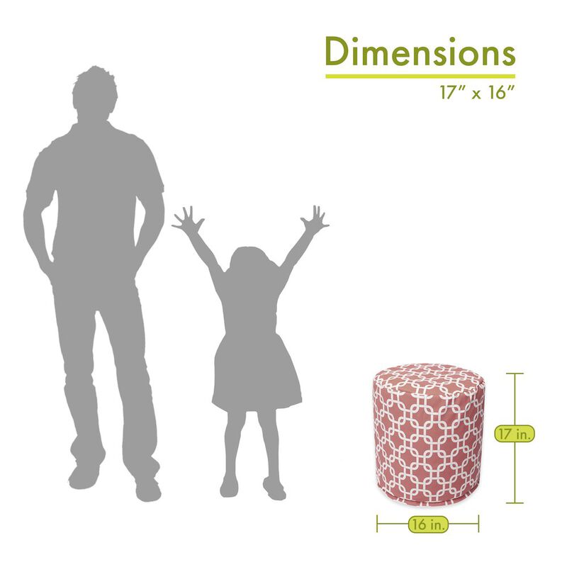 Majestic Home Goods Pouf Links Coral