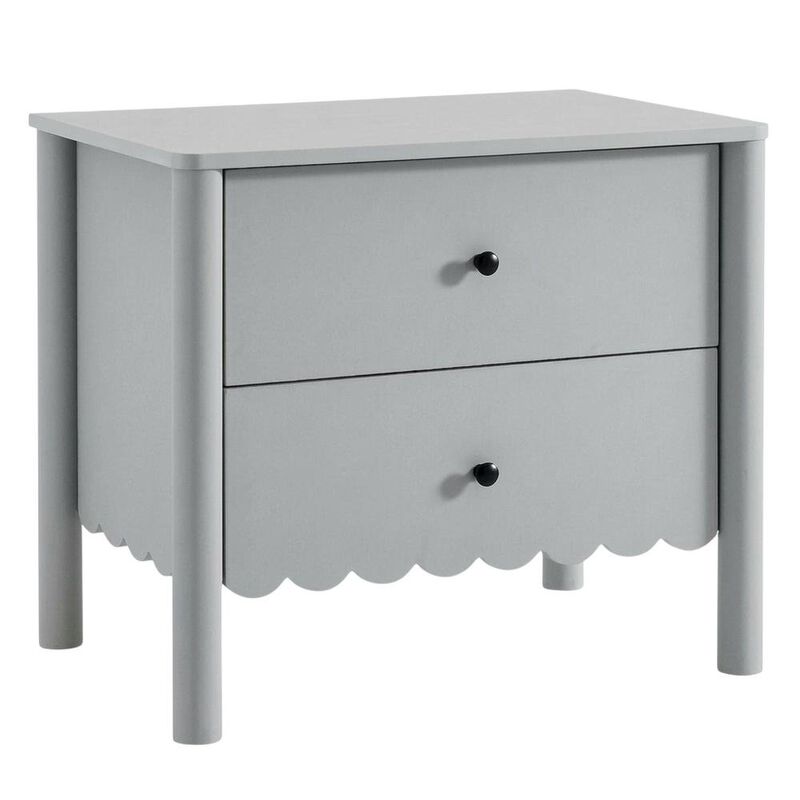 Bedside Nightstand with 2 Drawers in Elegant Finish image number 0