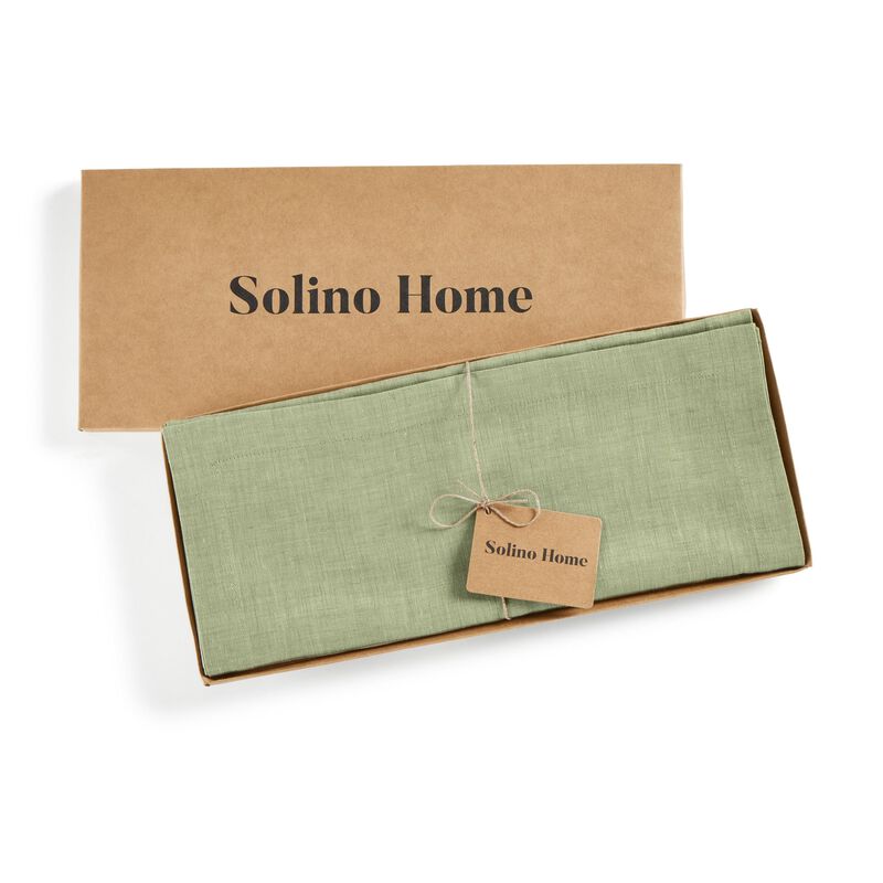 Solino Home 100% Pure Linen Table Runner - Athena
