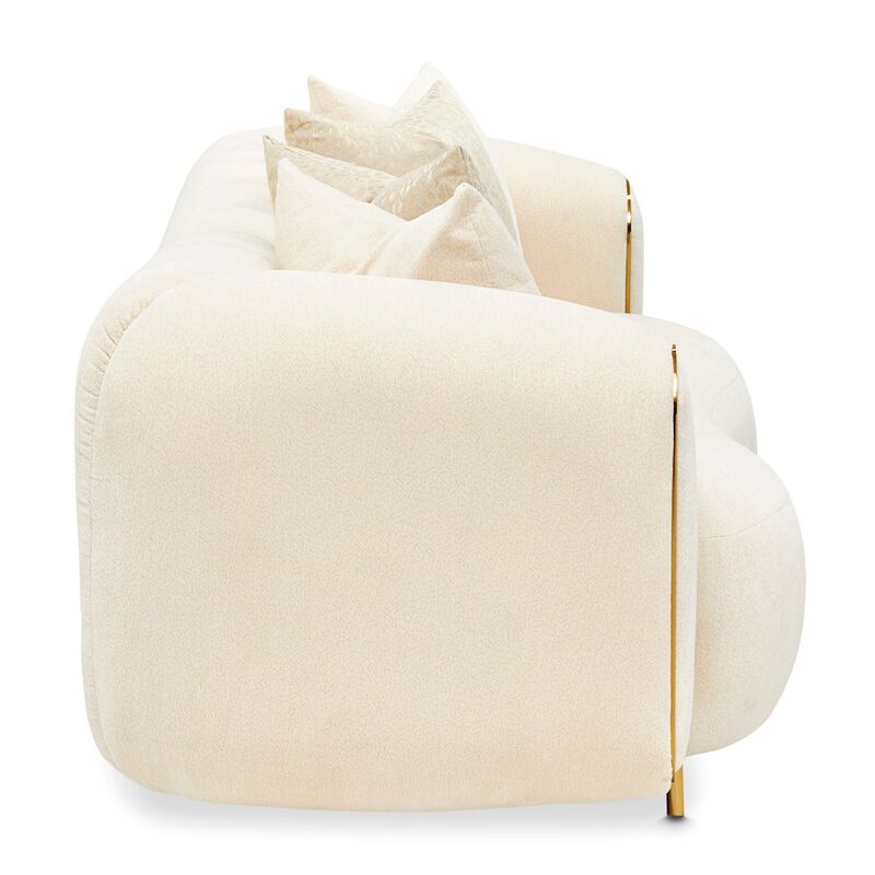 Michael Amini Sassani Loveseat - Crepe/Gold image number 3