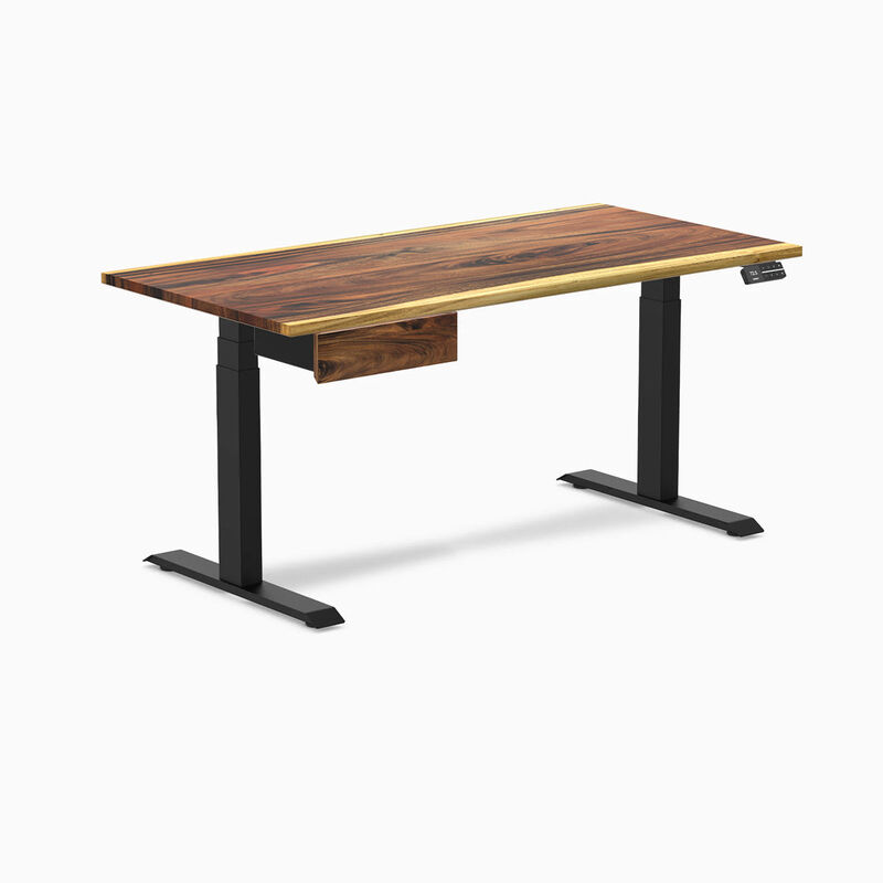 Desky Dual Hardwood Standing Desk With Drawer image number 0