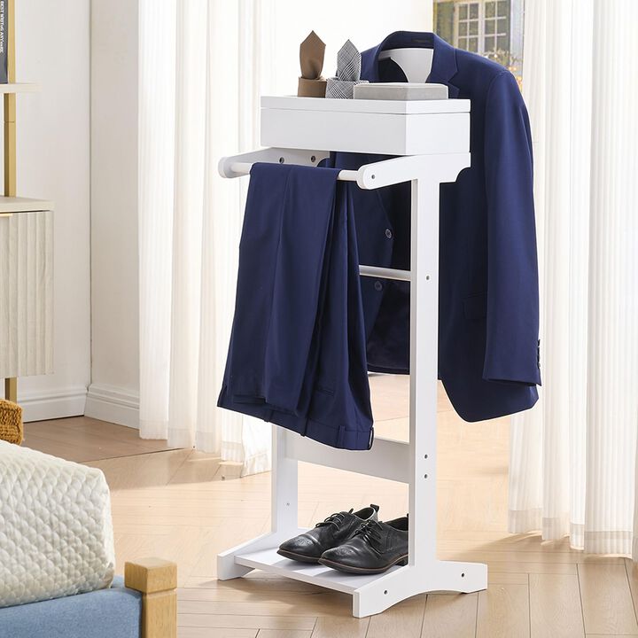 Kings Brand Furniture Mavy Valet Stand – Modern Organizer for Suits, Coats and Accessories Perfect for Bedrooms and Entryways