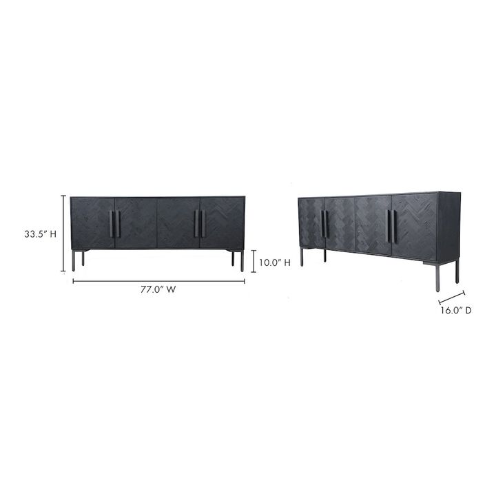 Moe's Home Collection Fishbone Sideboard Black