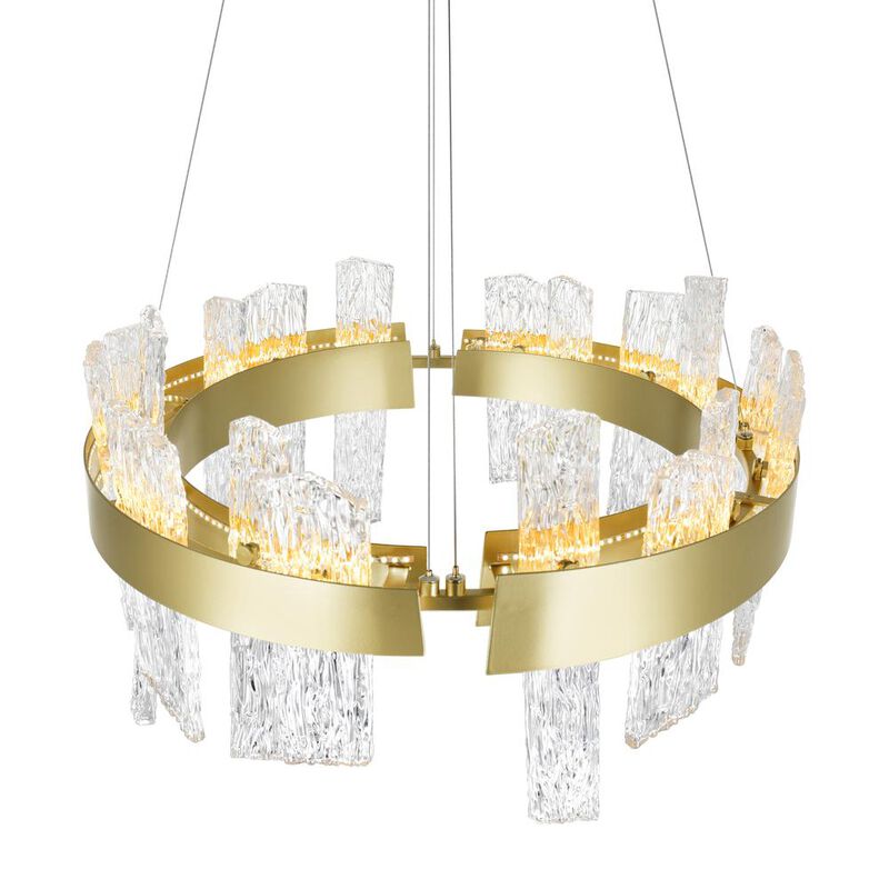 CWI Lighting Guadiana 24 in LED Satin Gold Chandelier
