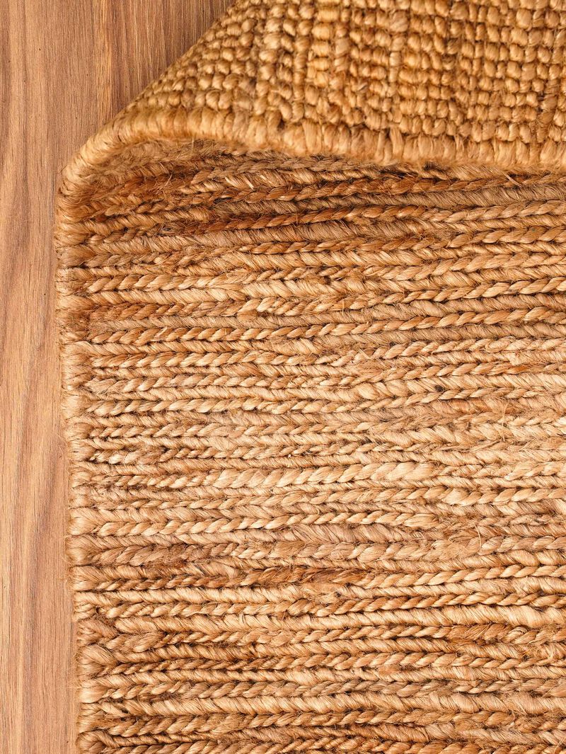 HAND KNOTTED SUMAK JUTE ECO-FRIENDLY AREA RUGS  - Solid Plain Pattern, High Pile, Natural Fiber, Outdoor Indoor Handmade Area Rugs for Living Room, Bed Room (J00064) image number 6