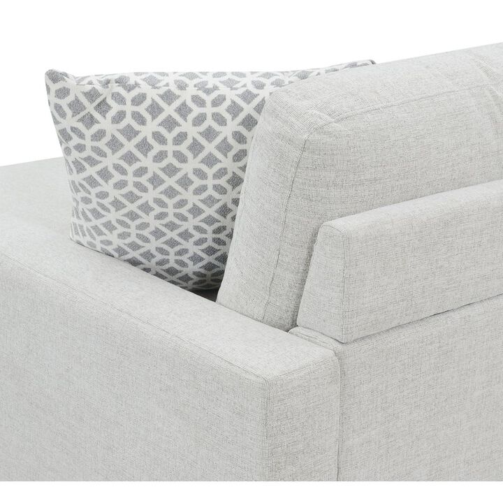 Madrona Burke Chaise Sectional, with Pillows, Two Chaises, Clean Lines, Tapered Block Feet