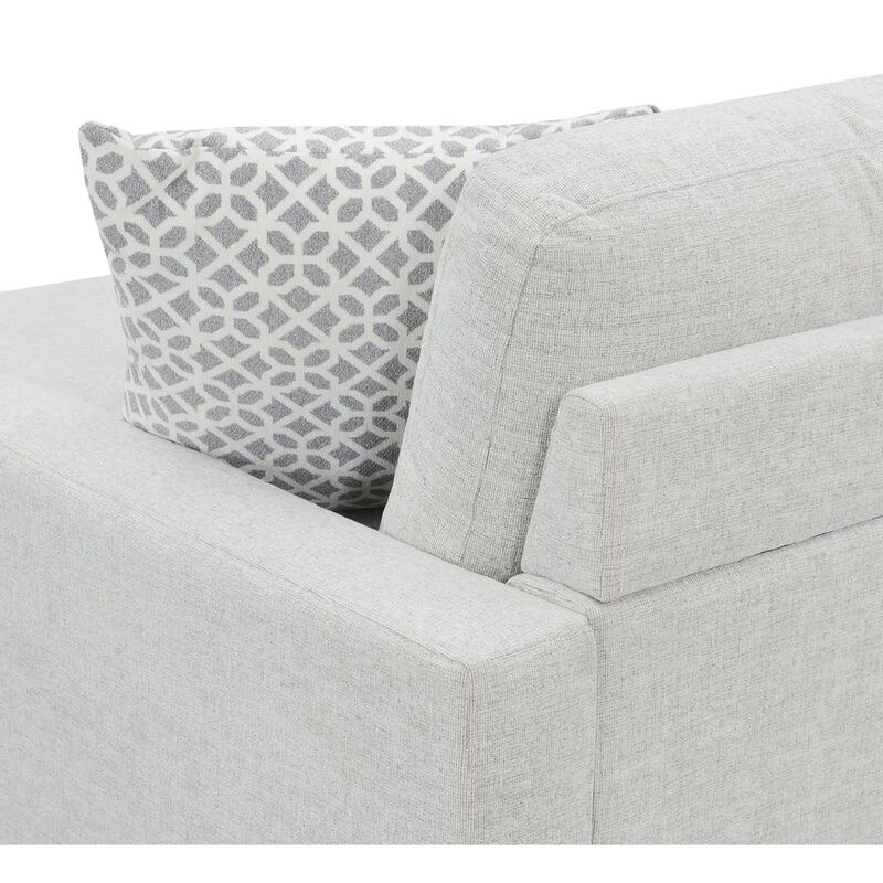 Madrona Burke Chaise Sectional, with Pillows, Two Chaises, Clean Lines, Tapered Block Feet