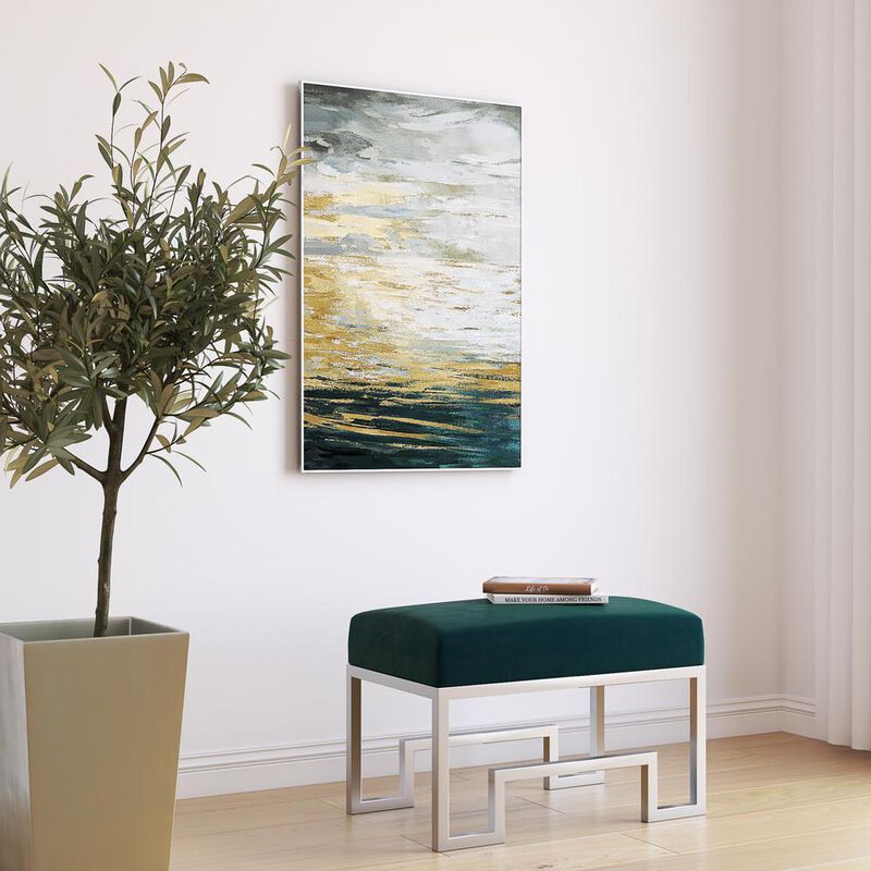 Bronson Stool Silver Green