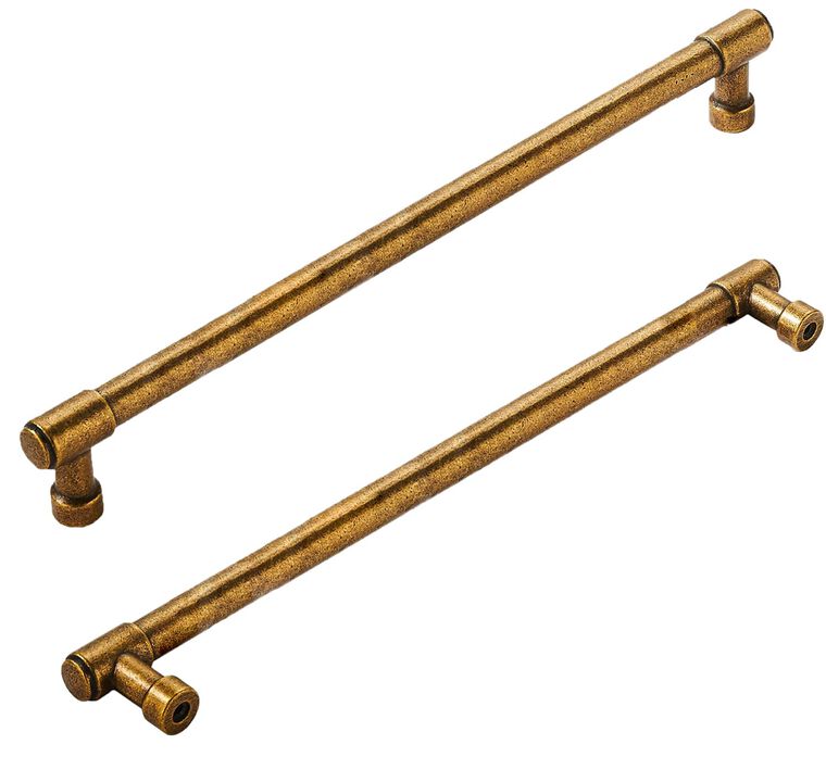 khtumeware 2 Pack 12 Inch(305mm) Vintage Antique Brass Cabinet Pulls Kitchen Cabinet Hardware for Cupboard Drawer Handles Dresse