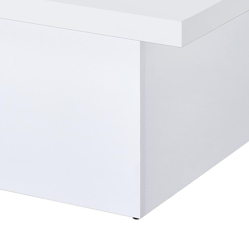 Darla Square Coffee Table, Pedestal Base, Wood image number 5
