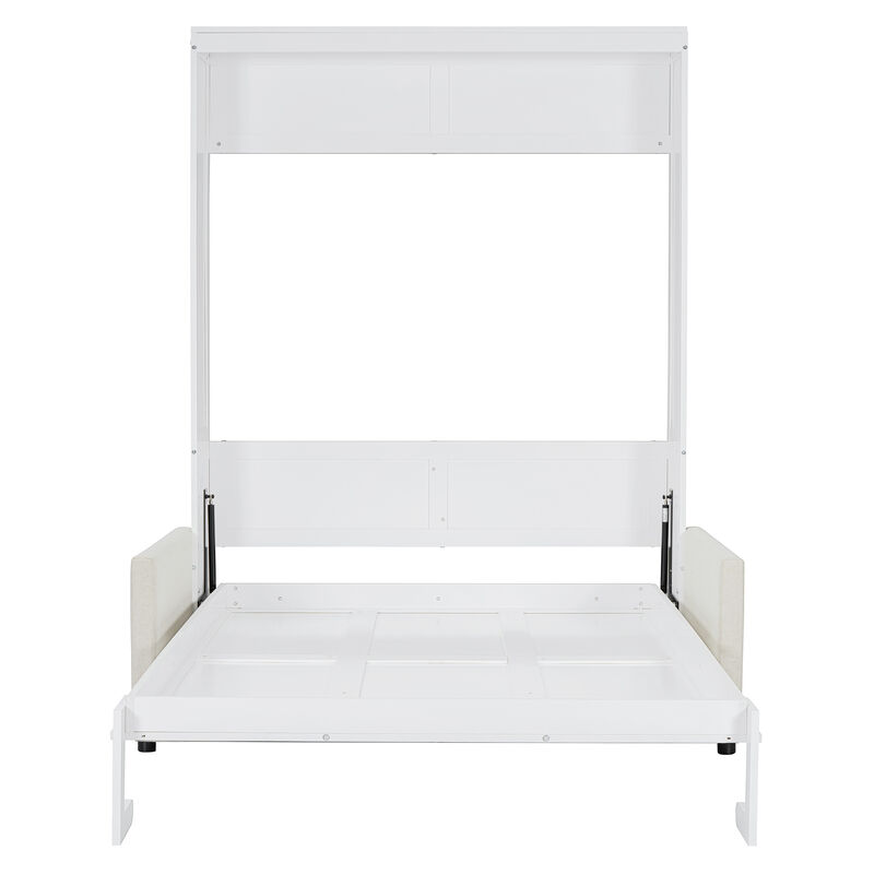 Whisen Clever Design Full Size Murphy Bed, Folded into a Sofa with Cushion