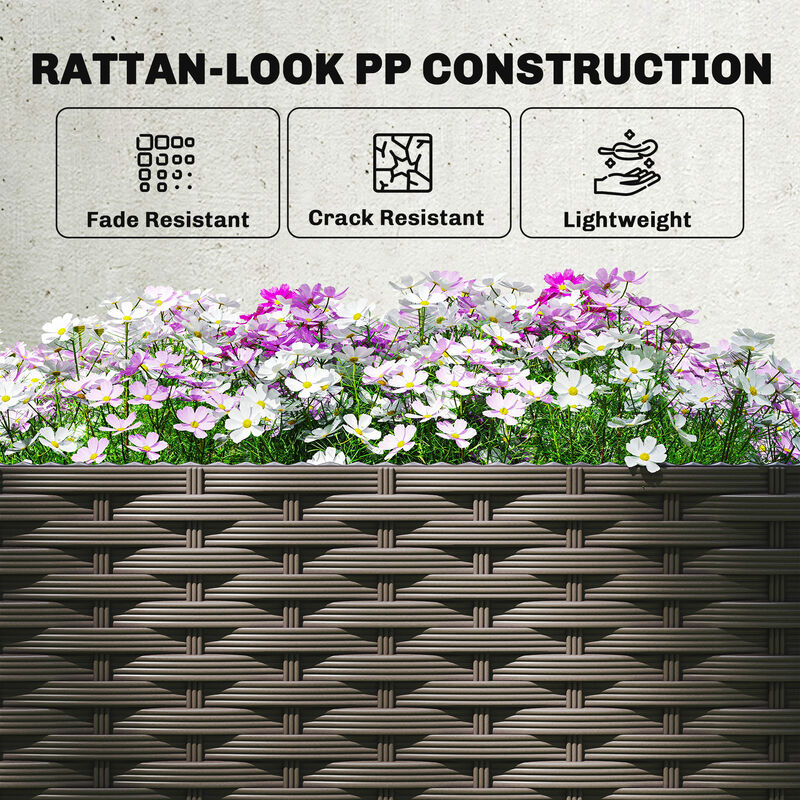 Hivvago 3PCS Self-Watering Raised Planters with Trellis and Timer image number 7