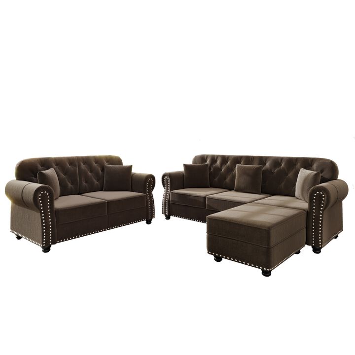 Takcaf Chesterfield Sofa Set