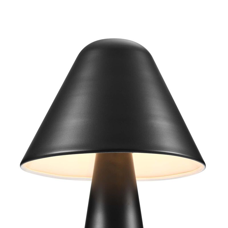 Modway EEI-6529-BLK Jovial Metal Mushroom Table Lamp, Black image number 3
