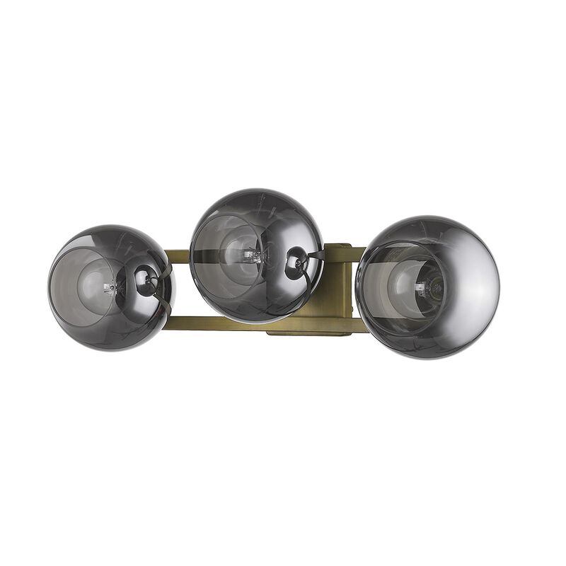 Hivvago Lunette 3-Light Aged Brass Sconce