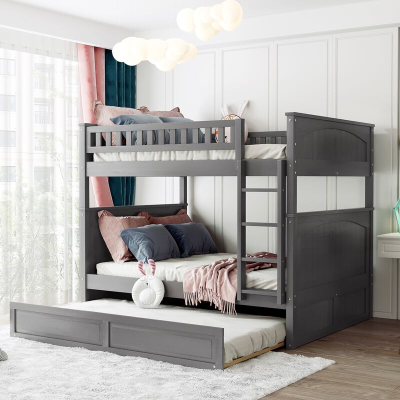 Merax Full Bunk Bed with Twin Size Trundle