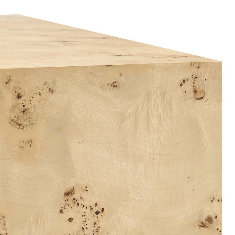 Cosmos 16" Square Burl Wood Side Table image number 6
