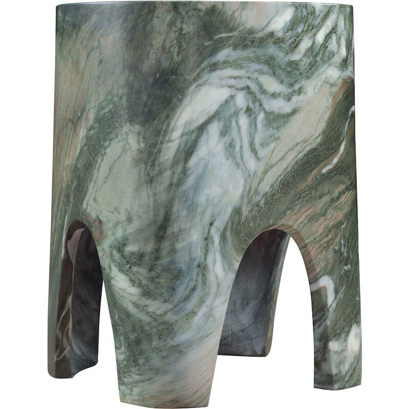 Meridian Furniture Foligno Green Marble Finish Concrete End Table