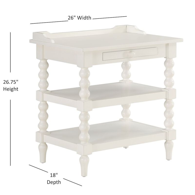 Comfort Pointe Averly Antique White Nightstand