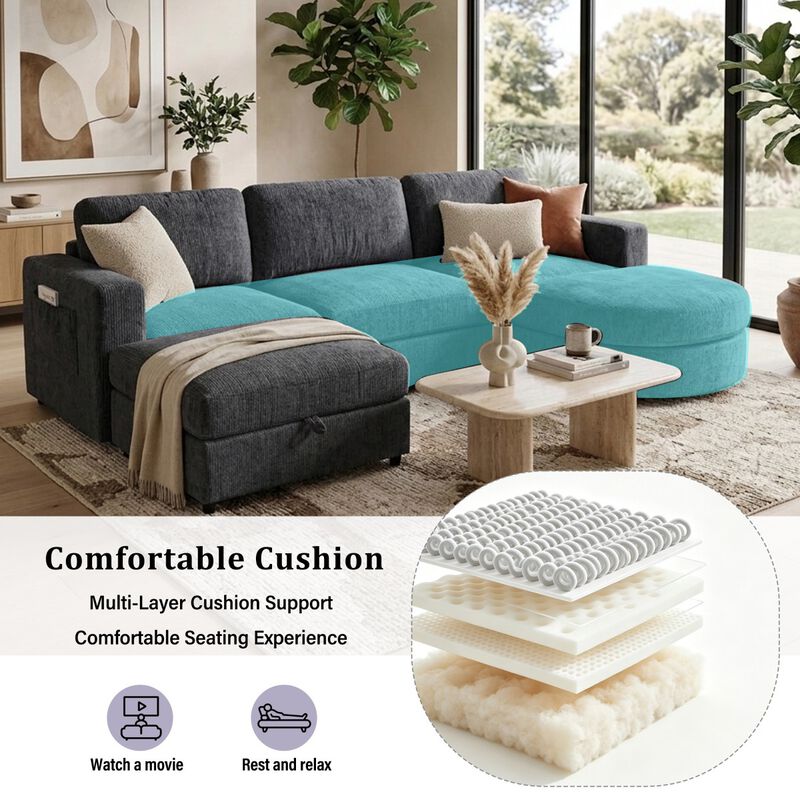 Krasul U Shaped Sectional Sofa image number 5