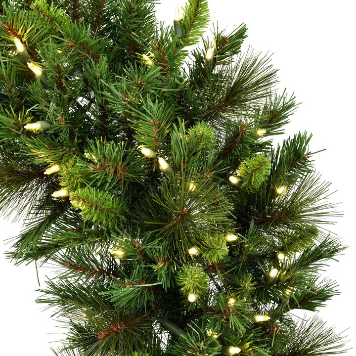 Vickerman Bangor Mixed Pine Artificial Christmas-Wreaths, 48"", Green, G193748LED