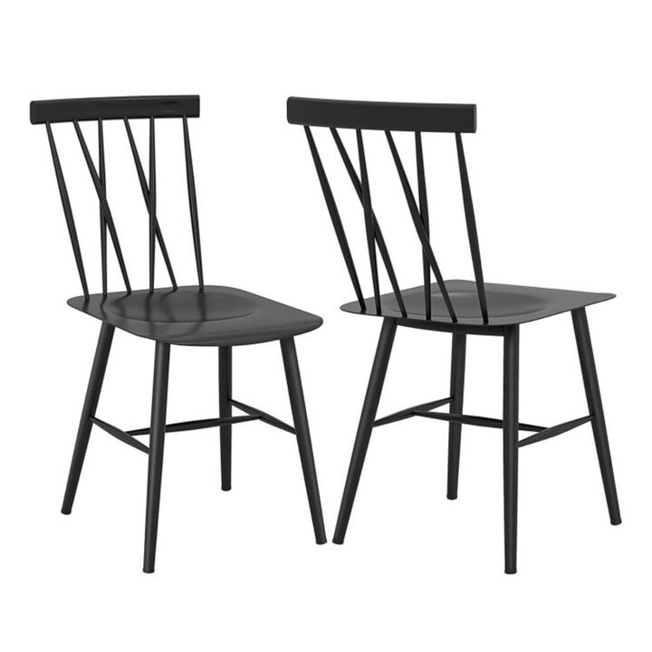 Hivvago Set of 2 Modern Dining Chairs with Backrest
