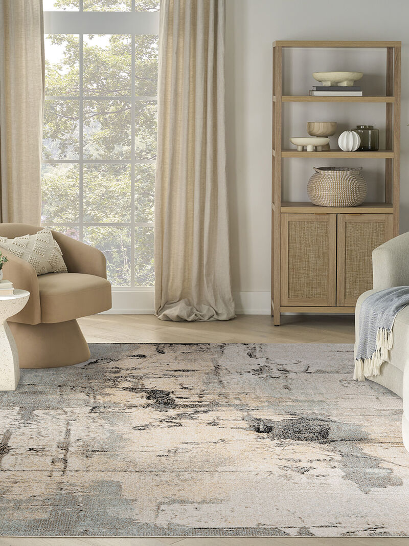 Washable Decor WSD09 Blue 7'10" x 10' Rug