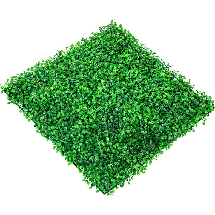 6PCS Artificial Boxwood Hedge Wall Panels UV Resistant Privacy Fence Grass for Indoor Outdoor-Green