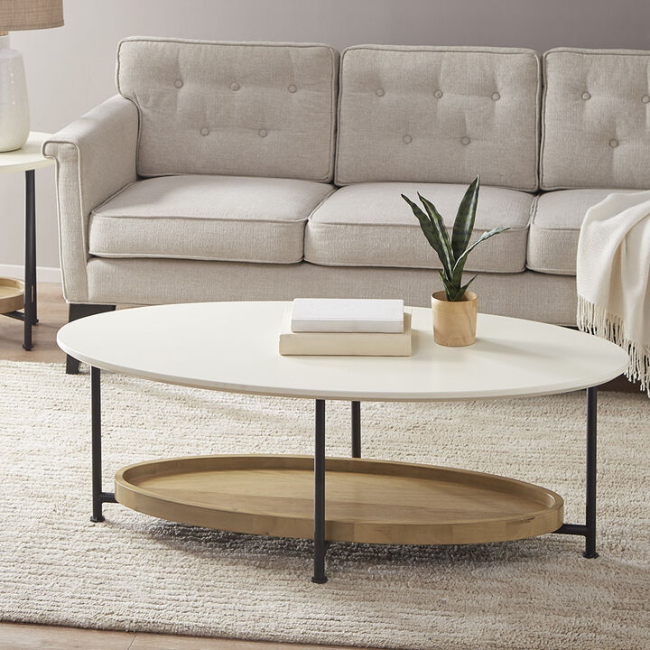 Gracie Mills Brisa Contemporary Oval CoffeeTable