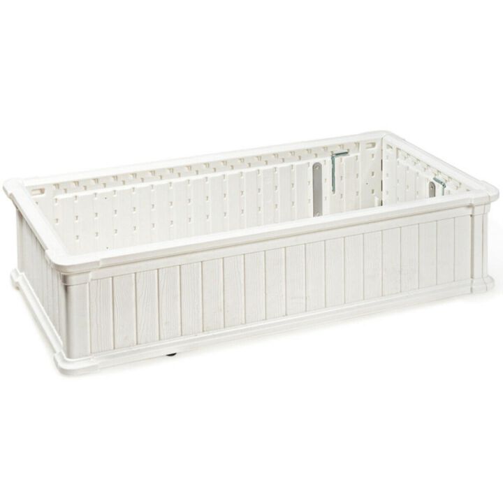 Hivvago 48 Inch x 24 Inch Raised Garden Bed Rectangle Plant Box