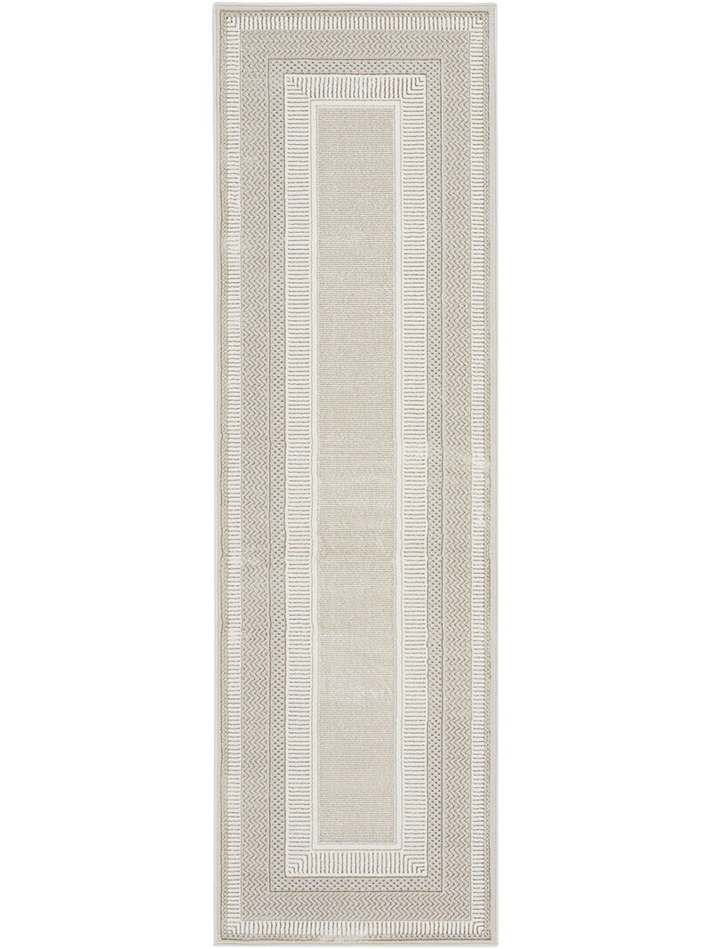 Glitz GLZ07 Ivory 2'3" x 7'6" Rug