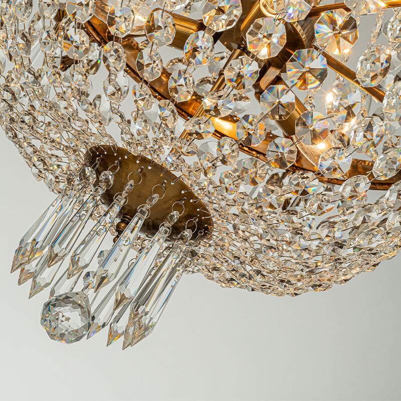 Classic Elegance 12-Light Antique Bronze Empire Crystal Chandelier image number 3