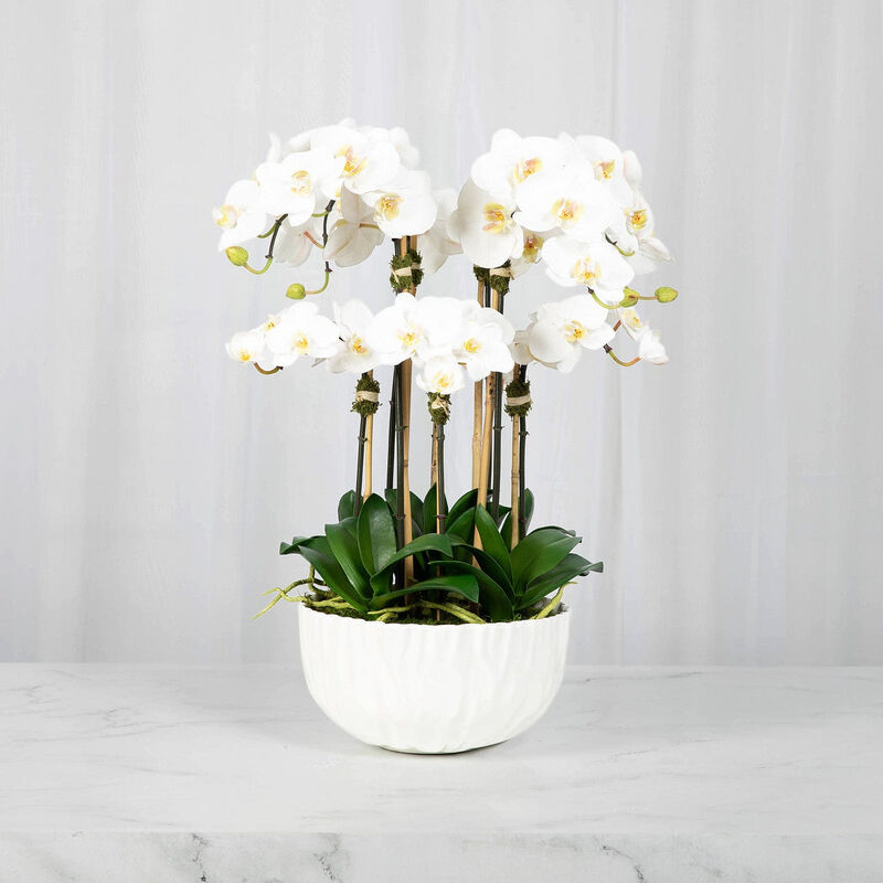 Faux Orchid Centerpiece Arrangement - 24" image number 3