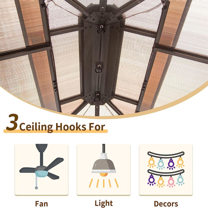 Streamdale 10'X12' Hardtop Gazebo for Outdoor Garden & Patio