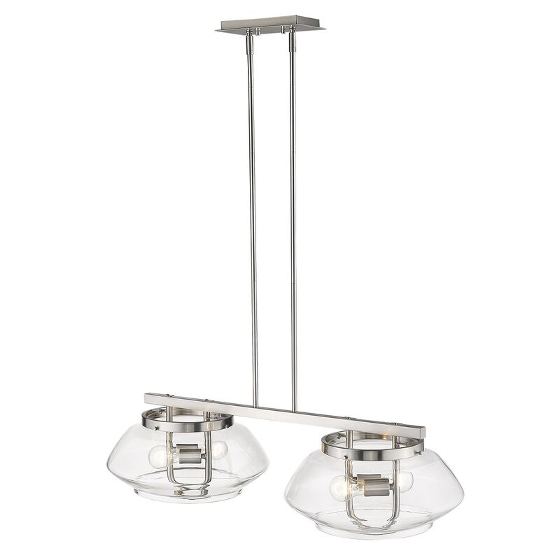 Hivvago Garner 4-Light Satin Nickel Island Pendant
