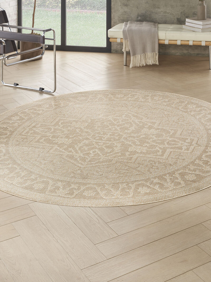 Tulum TLM05 Cream 8' x Round Rug image number 4