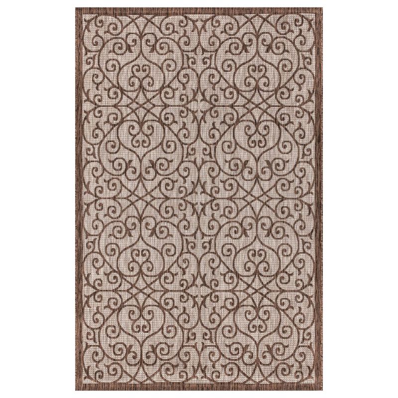 Madrid Vintage Filigree Textured Weave Indoor/Outdoor Area Rug