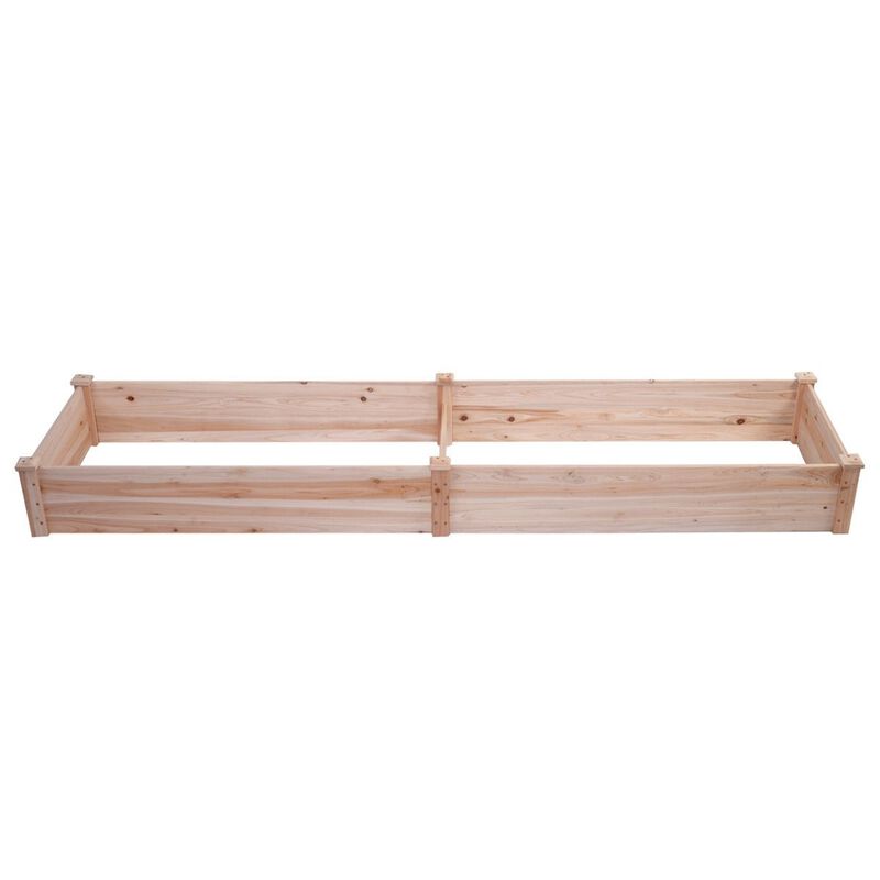Raised Garden Bed Planter – Outdoor Wooden Planter Box for Vegetables, Herbs, and Flowers