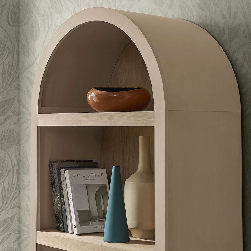 Caleb 4 Arched Display Shelf Bookcase image number 7