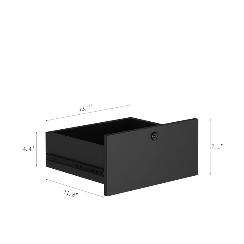 Mondawe Modern Nightstand, Smart Nightstand With Nightlight And Rechargeable Bedroom Storage