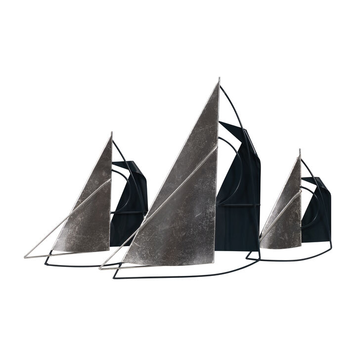 Metal 26" Sailboats Wall Decor