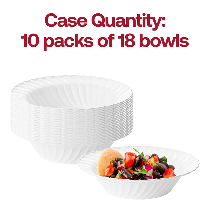 12 oz. White Flair Plastic Soup Bowls (90 Bowls) image number 5