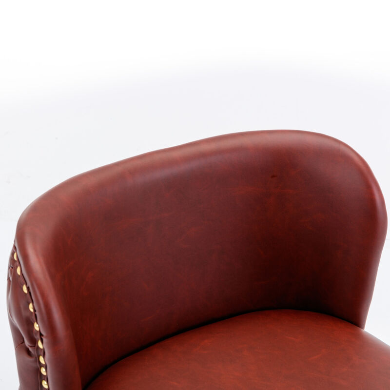 Streamdale Adjustable Swivel Bar Stools, Wine Red, Set of 2 image number 9