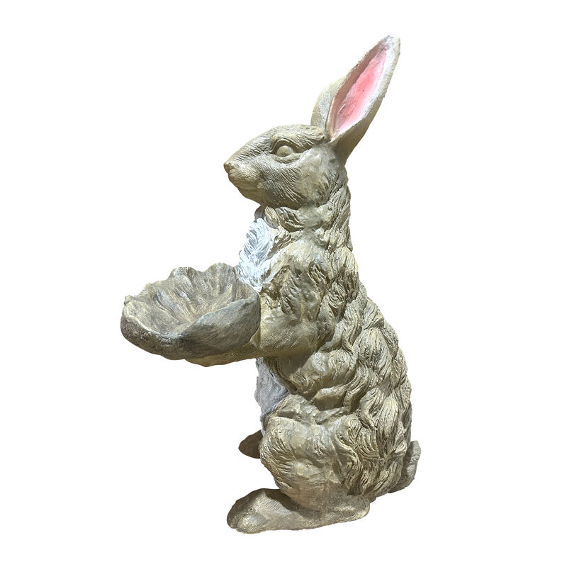 Braxti Bunny Statue Holding Decor image number 3