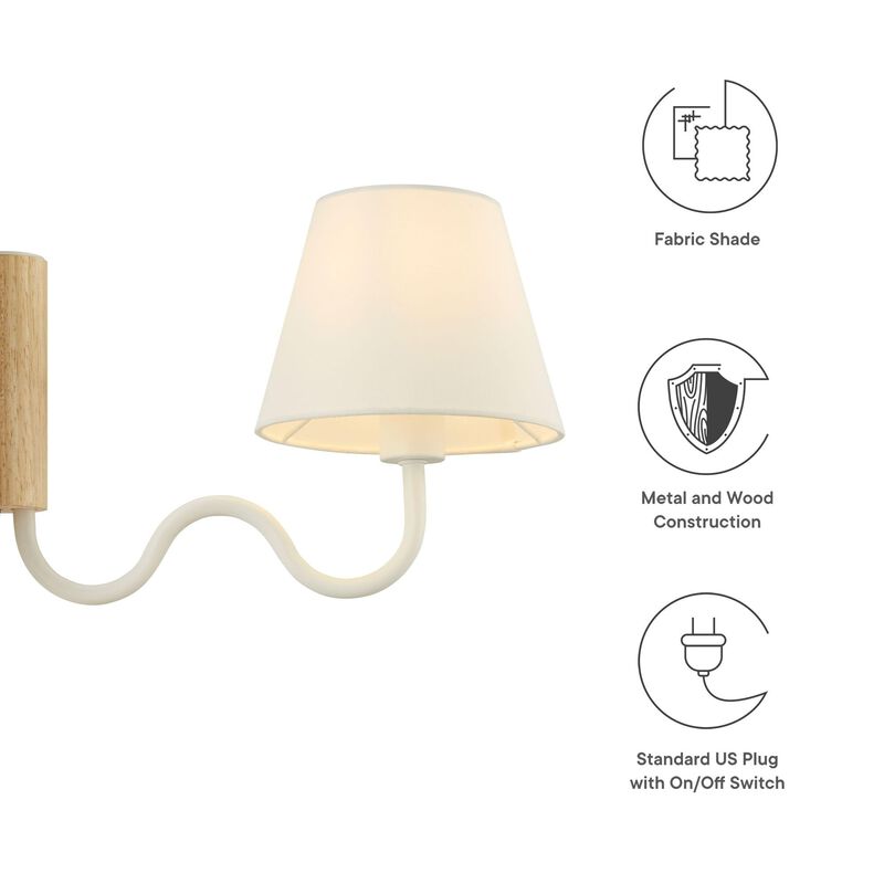 Sunlit Squiggle Arm Wall Sconce image number 2