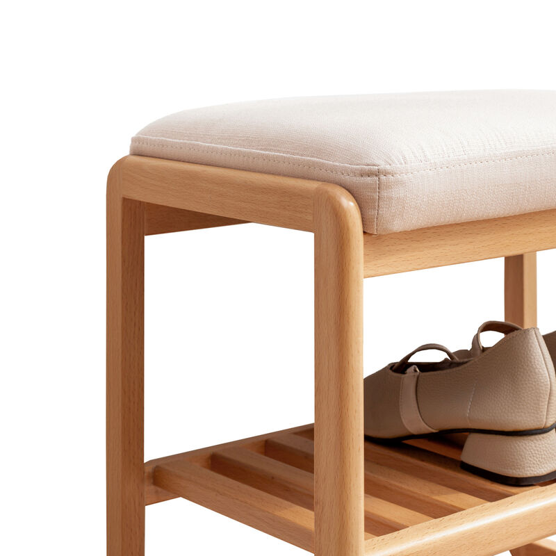 Streamdale Beechwood Shoe Bench with Cushion image number 3
