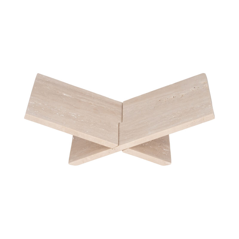 18" Travertine Bookstand, Tan image number 0