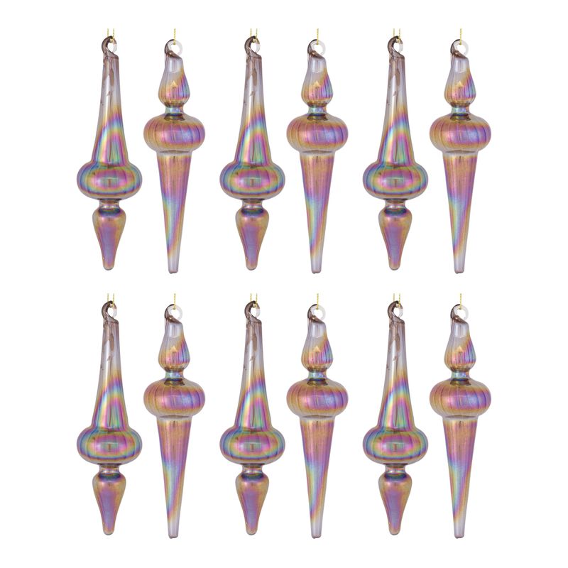 Drop Ornament (Set of 12) 6"H Glass